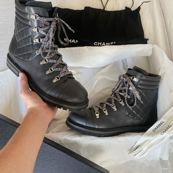 chanel hiking boots